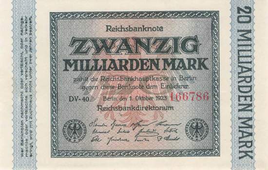 20 Milliarden Mark ro.115b DV